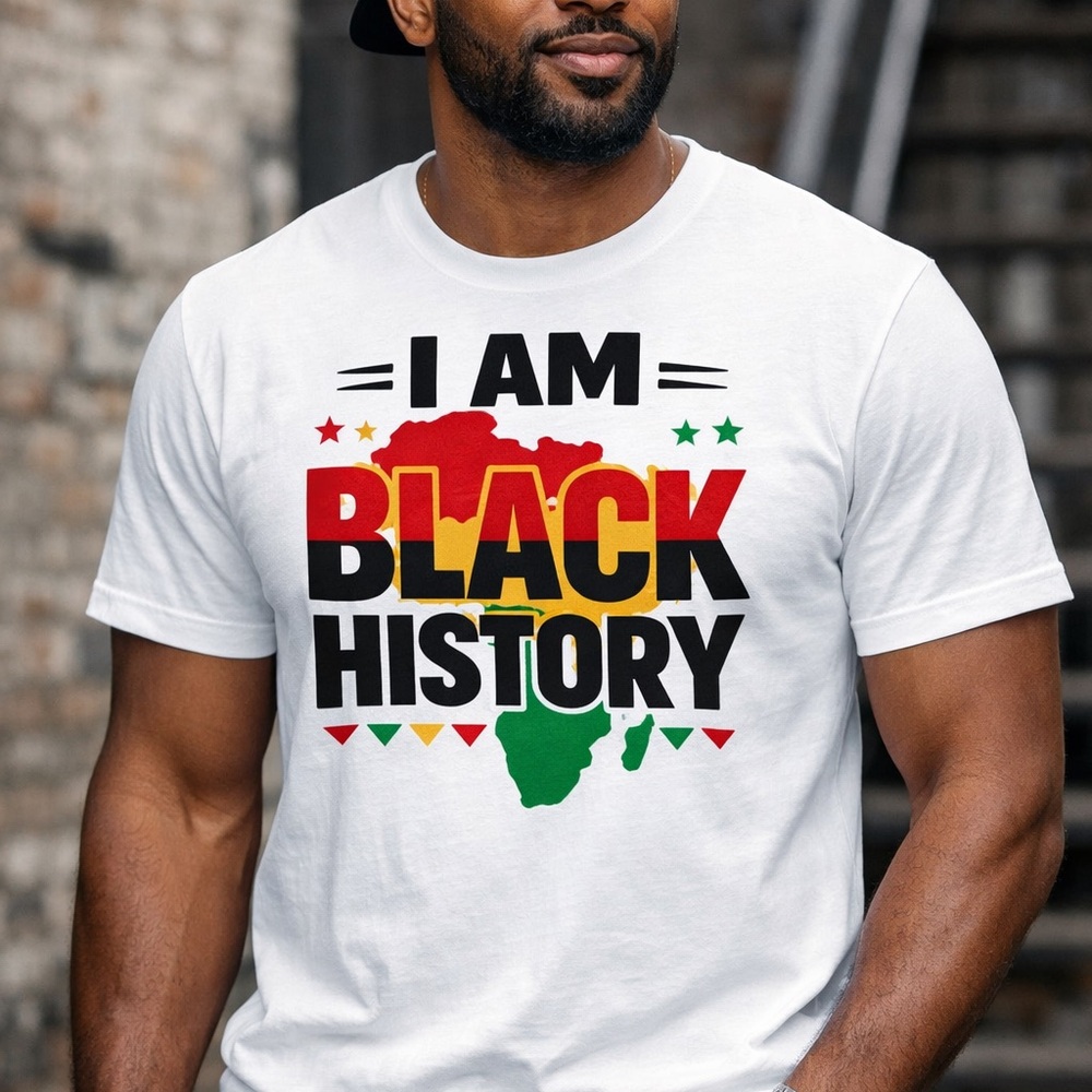 I AM Black History Graphic Tee - White